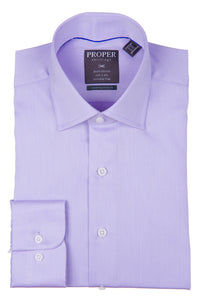 Proper Shirtings - Blue - Dress Shirt - 100% Cotton - 100's 2-ply - Wrinkle Free - Contemporary Fit