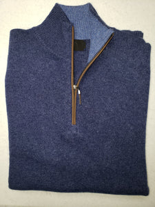 Quinn -  Men's, Luxurious, 100% 2-ply Cashmere, 1/4 Zip Sweaters- Burgandy